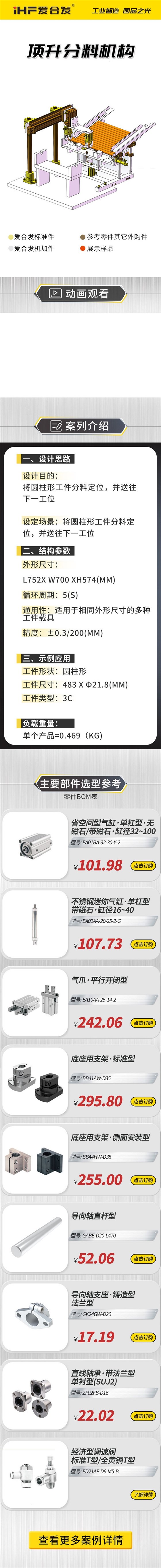 愛合發(fā)：案例介紹，頂升分料機(jī)構(gòu)！